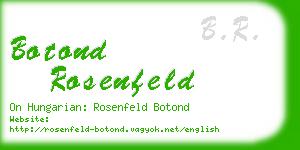 botond rosenfeld business card